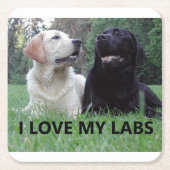 LR I Love My Labs with afbeelding Kartonnen Onderzetters (Voorkant)