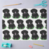 LR kawaii cartoon zwart lab Tissuepapier (Craft)