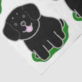 LR kawaii cartoon zwart lab Tissuepapier (Detail)