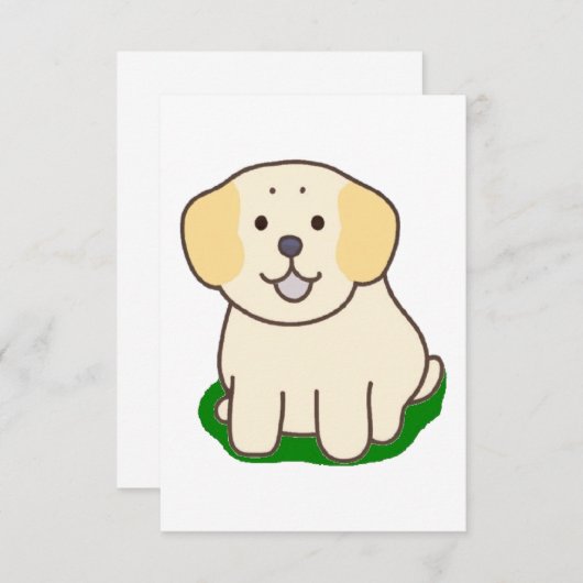 LR kawaii gele lab Bedankkaart (Voorkant / Achterkant)