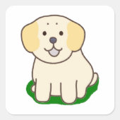 LR kawaii gele lab Vierkante Sticker (Voorkant)