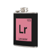 Lr - Lancaster Pennsylvania Chemisch Symbool Heupfles (Links)