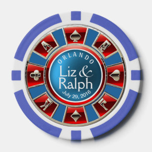 LR Las Vegas Casino   Monaco Blauw Pokerchips