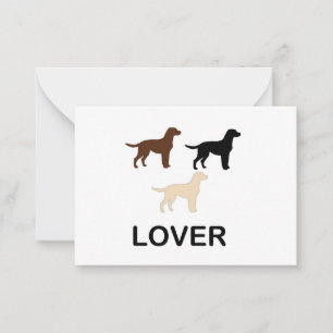 LR liefhebber alle kleuren silhouet Notitiekaartje