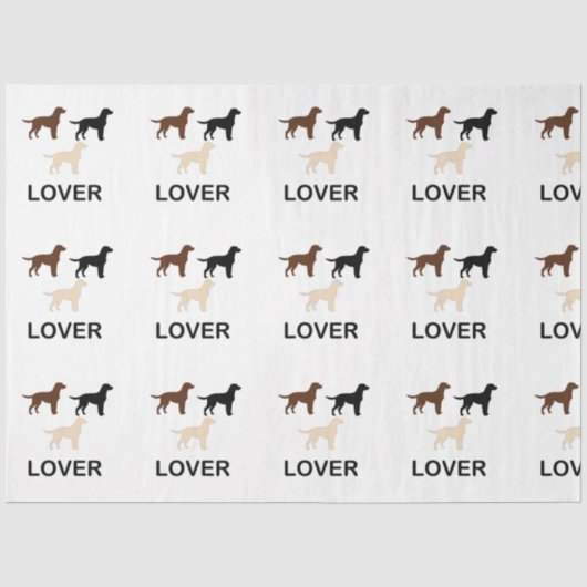 LR-liefhebber alle kleuren silhouet Tissuepapier (Voorkant)