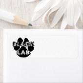 LR-naampagina zwart Etiket (Insitu)