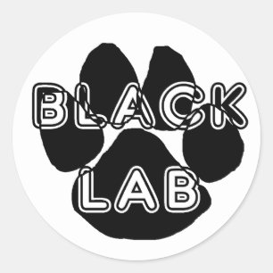 LR-naampagina zwart Ronde Sticker