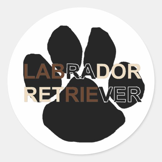 LR-naampootje Ronde Sticker (Voorkant)