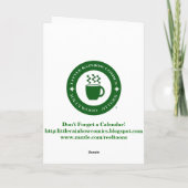 LRC: Rainbow Snowma Feestdagen Kaart (Achterkant)