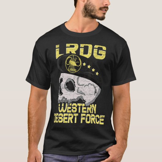 LRDG Britse Special Force Range Desert Group Brit T-shirt (Voorkant)