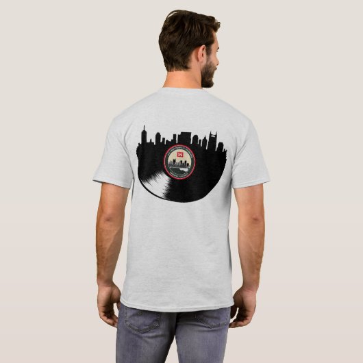 LRN Skyline Record Vinyl T-shirt (Achterkant volledig)