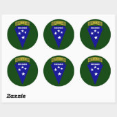 LRRP Recondo - Americal 1 Ronde Sticker (Vel)