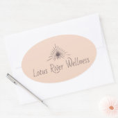 LRW Sun Logo Brand gedempte blush ovale Sticker (Envelop)