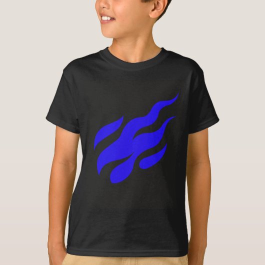 L's blauwe vlam t-shirt (Voorkant)
