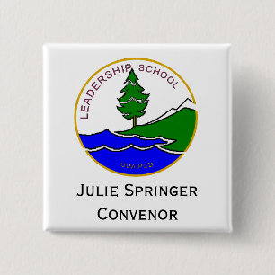 ls logo col, Claire Paul Convenor Vierkante Button 5,1 Cm