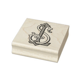 LS Monogram SL Monogram Rubber Ink Stamp Rubberstempel