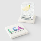 LSA Onderzetter jaarvergadering 2018 marmer Stone (Zijkant)