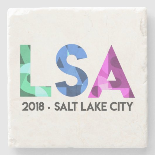LSA Onderzetter jaarvergadering 2018 marmer Stone (Voorkant)