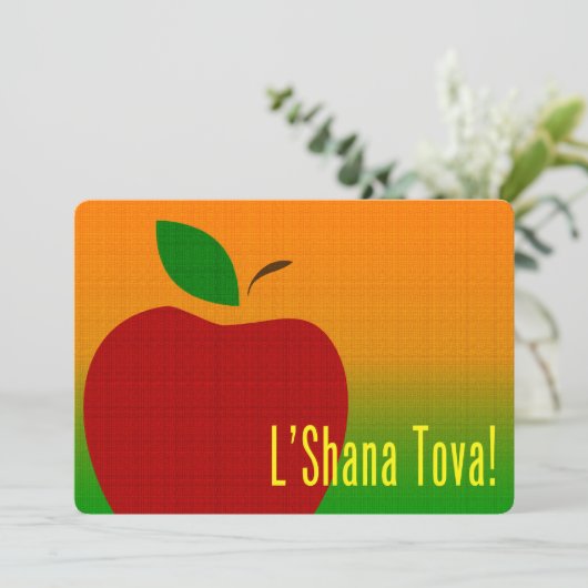 L'Shana Tova Apple Kaart (Staand voorkant)