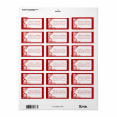 L'Shana Tova Bloei Appel Etiket (Full Sheet)