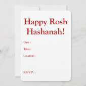 L'Shana Tova bloemenappel fotokaart Kaart (Achterkant)