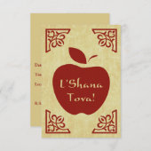 L'Shana Tova : elegante appel Kaart (Voorkant / Achterkant)