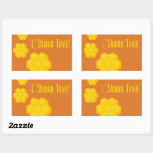 L'Shana Tova Honeycombs Rechthoekige Sticker (Vel)
