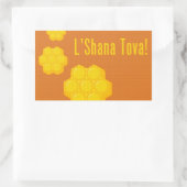 L'Shana Tova Honeycombs Rechthoekige Sticker (Tas)