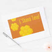L'Shana Tova Honeycombs Rechthoekige Sticker (Envelop)
