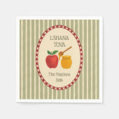 L'Shana Tova Rosh Hashanah Joods Nieuwjaar Gestree Servet (Voorkant)