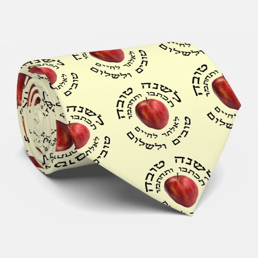L'Shana Tovah... (Gelukkig joods nieuwjaar) Stropdas (Opgerold)
