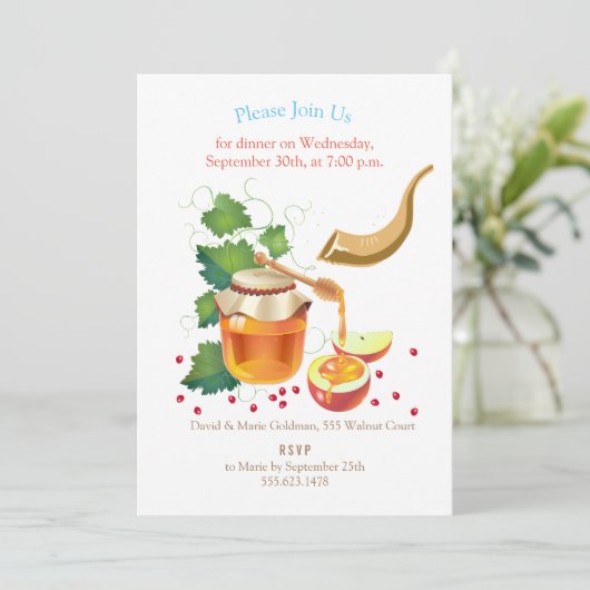 L'Shana Tovah! Rosh Hashanah Joods Nieuwjaar Feestdagenkaart (Staand voorkant)