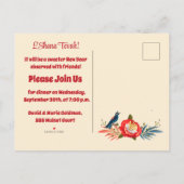 L'Shanah Tovah! Een goed en lief Nieuwjaar Honey Uitnodiging Briefkaart (Achterkant)