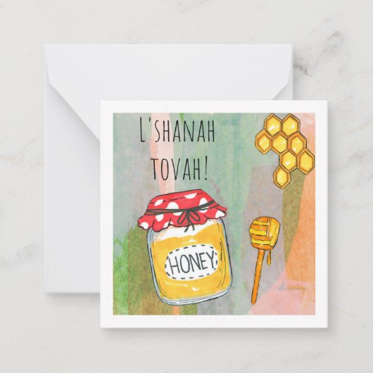 L'shanah tovah notitiekaartje (Voorkant)