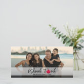 L'Shanah Tovah Pomegranate Elegant Script Photo (Staand voorkant)