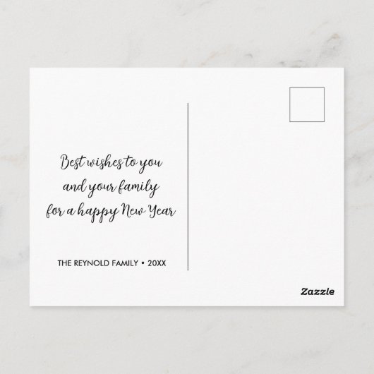 L'Shanah Tovah Pomegranate Elegant Script Photo Briefkaart (Achterkant)