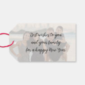 L'Shanah Tovah Pomegranate Elegant Script Photo Cadeaulabel (Achterkant Horizontaal)