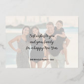 L'Shanah Tovah Pomegranate Elegant Script Photo Folie Feestdagenkaart (Achterkant)