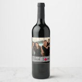 L'Shanah Tovah Pomegranate Elegant Script Photo Wijn Etiket (Voorkant)