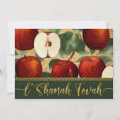 L'Shanah Tovah Rosh Hashanah Apples Green Feestdagenkaart (Voorkant)