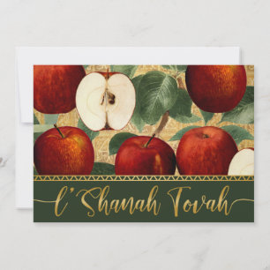 L'Shanah Tovah Rosh Hashanah Apples Green Feestdagenkaart