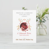 L'Shanah Tovah Rosh Hashanah Inscriptie Kaart (Staand voorkant)