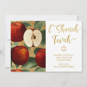 L'Shanah Tovah Rosh Hashanah Joodse Appels Wit Feestdagenkaart