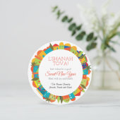 L'Shanah Tovah Rosh Hashanah rond Jeruzalem Kaart (Staand voorkant)