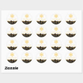 L'shanah Tovah Rosh Hashanah Ster van David Ronde Sticker (Vel)