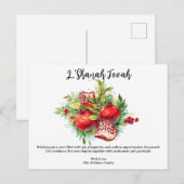 L'Shanah Tovah Rosh Hashnah Granaatappel Briefkaart (Voorkant / Achterkant)