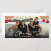 L'Shanah Tovah Script Photo Pomegranate Flower (Voorkant / Achterkant)