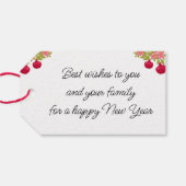 L'Shanah Tovah Script Photo Pomegranate Flower Cadeaulabel (Achterkant Horizontaal)