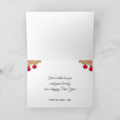 L'Shanah Tovah Script Photo Pomegranate Flower Kaart (Binnen)