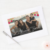 L'Shanah Tovah Script Photo Pomegranate Flower Rechthoekige Sticker (Envelop)
